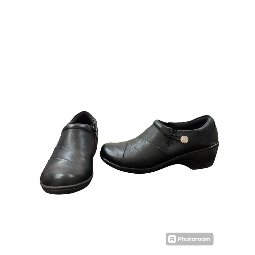 Clarks Collection Channing Ann Leather Slip On Shoes B